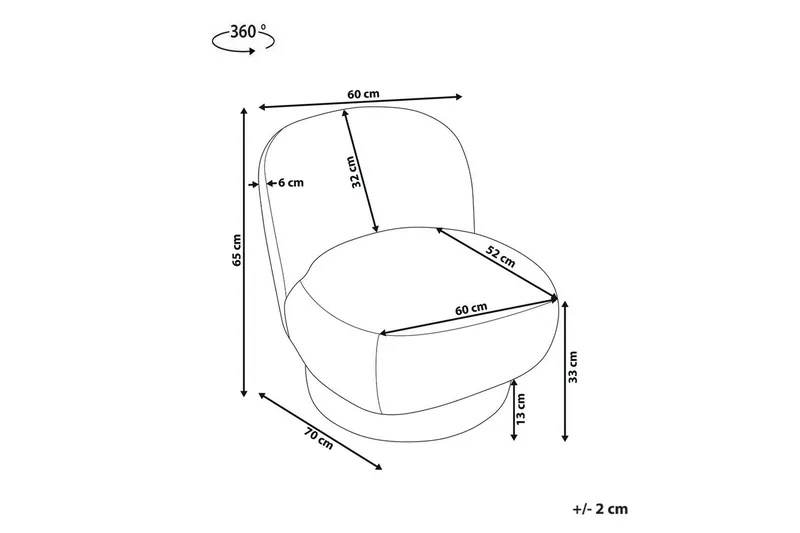 Drejestol Aylo - Beige - Møbler - Stole & lænestole - Lænestole - Lænestol uden armlæn