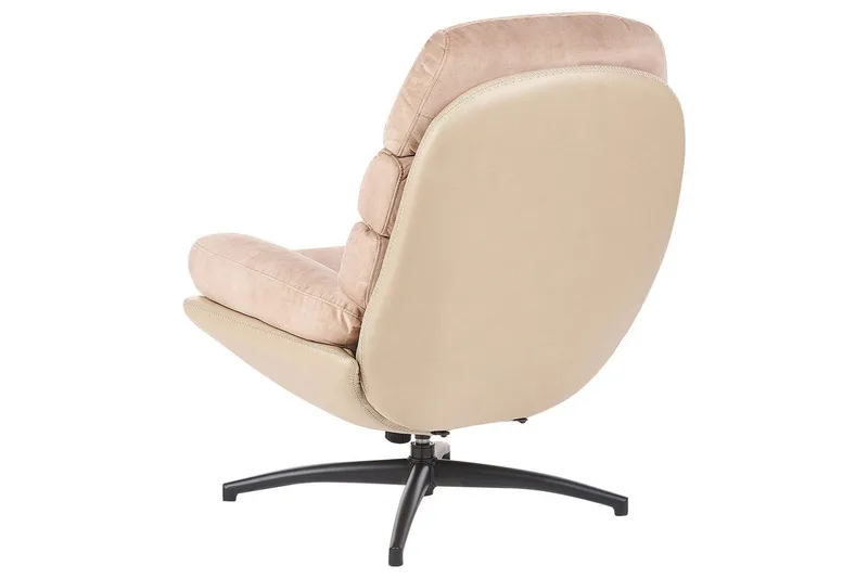 Drejestol Eide - Beige, sort - Møbler - Stole & lænestole - Lænestole - Lænestol uden armlæn