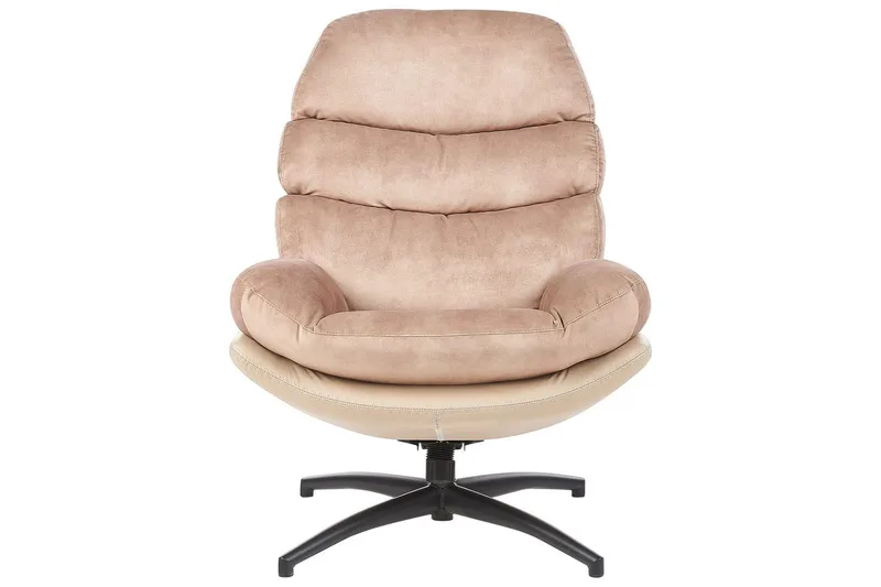 Drejestol Eide - Beige, sort - Møbler - Stole & lænestole - Lænestole - Lænestol uden armlæn