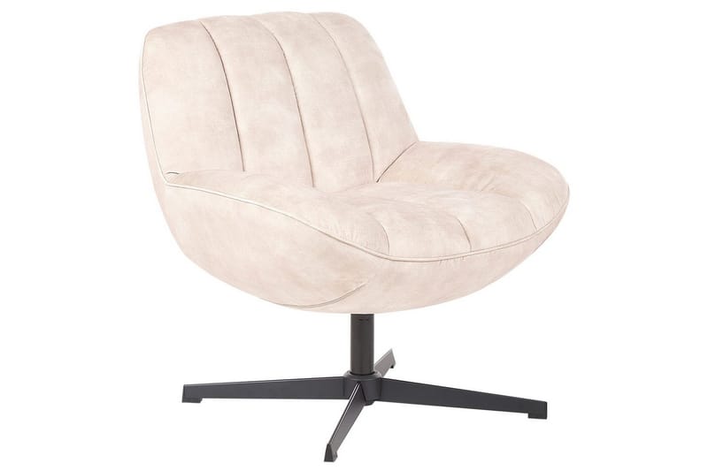 Drejestol Lia - Beige, sort - Møbler - Stole & lænestole - Lænestole - Lænestol uden armlæn
