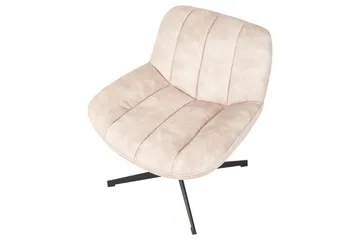 Drejestol Lia - Beige, sort - Møbler - Stole & lænestole - Lænestole - Lænestol uden armlæn