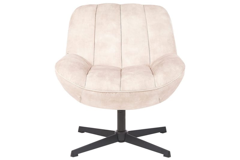 Drejestol Lia - Beige, sort - Møbler - Stole & lænestole - Lænestole - Lænestol uden armlæn