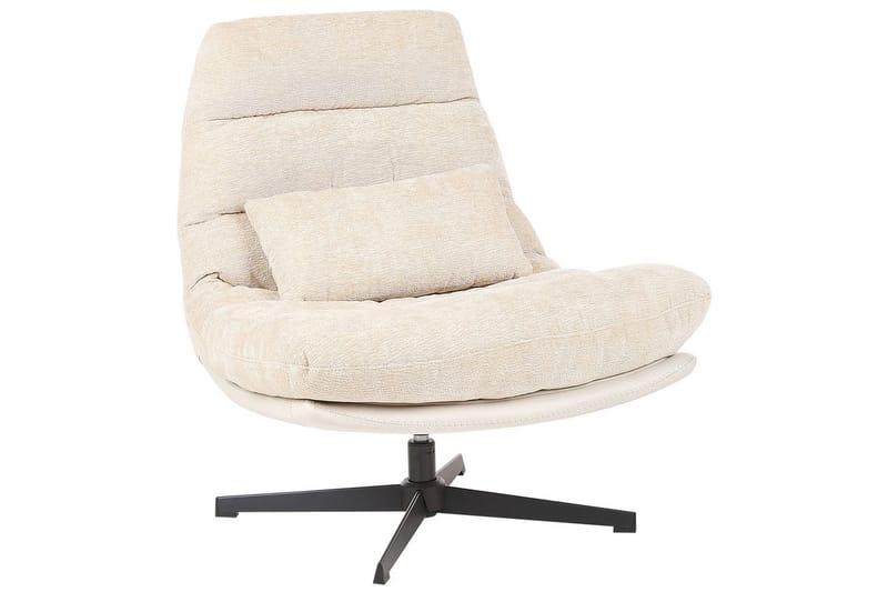 Drejestol Tovik - Beige, sort - Møbler - Stole & lænestole - Lænestole - Lænestol uden armlæn