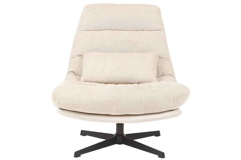 Drejestol Tovik - Beige, sort - Møbler - Stole & lænestole - Lænestole - Lænestol uden armlæn