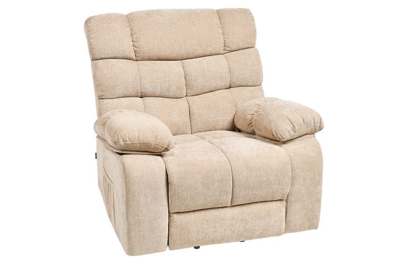 Elektrisk reclinerstol Ares Beige - Beige - Møbler - Stole & lænestole - Lænestole - Liggestol