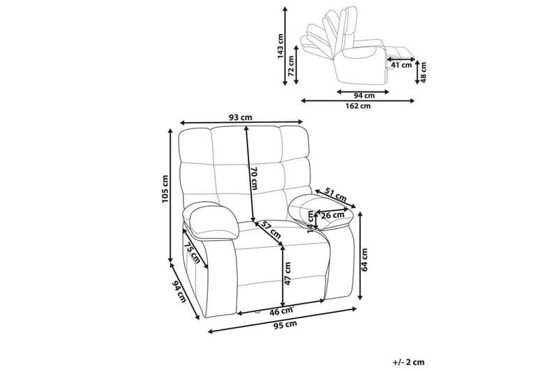 Elektrisk reclinerstol Ares Lys beige - Lys beige - Møbler - Stole & lænestole - Lænestole - Recliner lænestol
