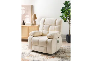 Elektrisk reclinerstol Ares Lys beige - Lys beige - Møbler - Stole & lænestole - Lænestole - Recliner lænestol