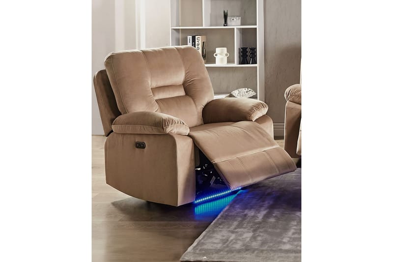 Elektrisk reclinerstol Bergen Beige - Beige - Møbler - Stole & lænestole - Lænestole - Liggestol
