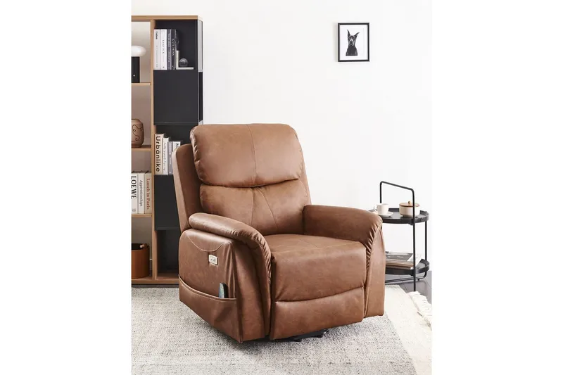 Elektrisk reclinerstol Glorie Brun - Brun - Møbler - Stole & lænestole - Lænestole - Massagestol