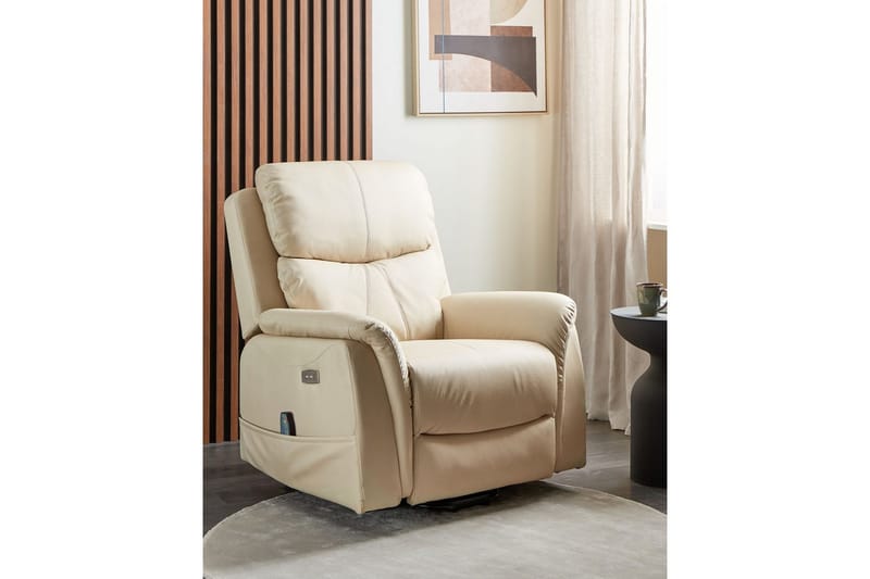 Elektrisk reclinerstol Glorie Hvid - Hvid - Møbler - Stole & lænestole - Lænestole - Massagestol