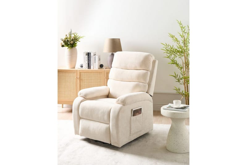 Elektrisk reclinerstol Rise Lys beige - Lys beige - Møbler - Stole & lænestole - Lænestole - Liggestol