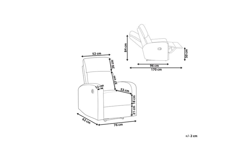 Elektrisk reclinerstol Verdal Elektrisk Beige - Beige - Møbler - Stole & lænestole - Lænestole - Liggestol