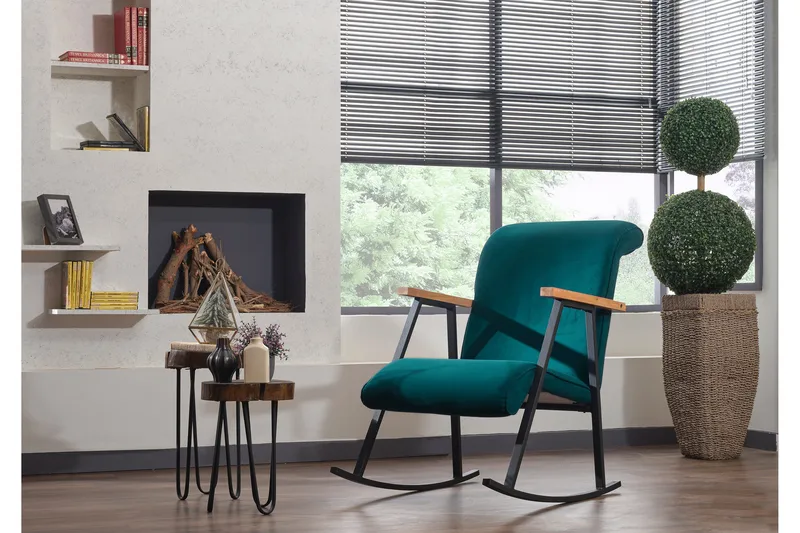 Elinore gyngestol - Blågrøn - Møbler - Stole & lænestole - Gyngestol