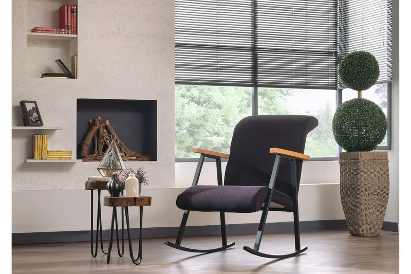 Elinore gyngestol - Sort - Møbler - Stole & lænestole - Gyngestol