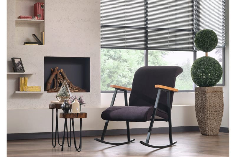 Elinore gyngestol - Sort - Møbler - Stole & lænestole - Gyngestol