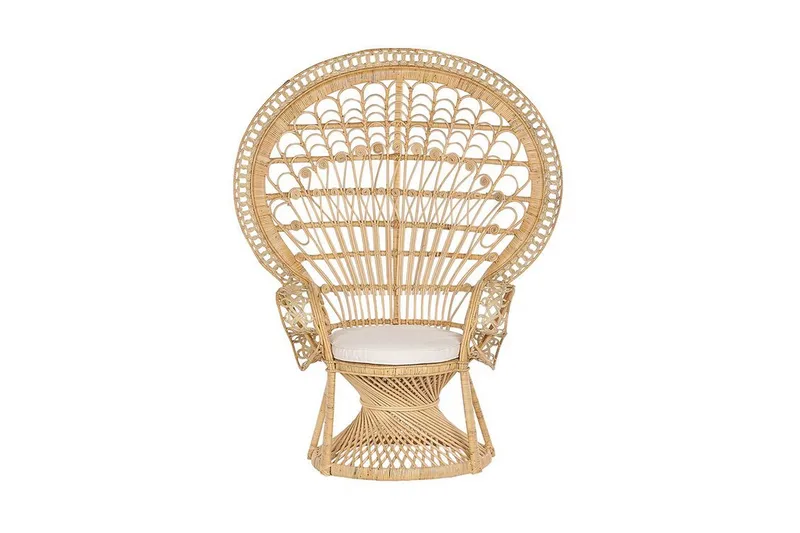 Emmanuelle Stol Påfugl - Rattan/Beige - Møbler - Stole & lænestole - Lænestole