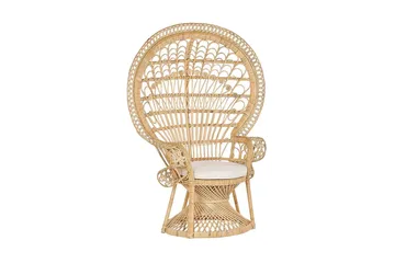 Emmanuelle Stol Påfugl - Rattan/Beige - Møbler - Stole & lænestole - Lænestole