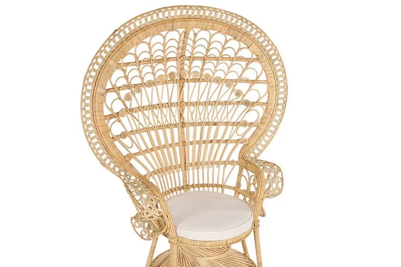 Emmanuelle Stol Påfugl - Rattan/Beige - Møbler - Stole & lænestole - Lænestole