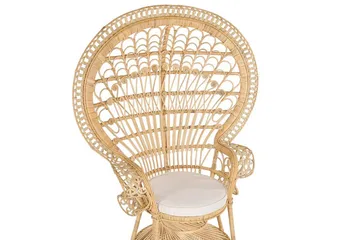 Emmanuelle Stol Påfugl - Rattan/Beige - Møbler - Stole & lænestole - Lænestole