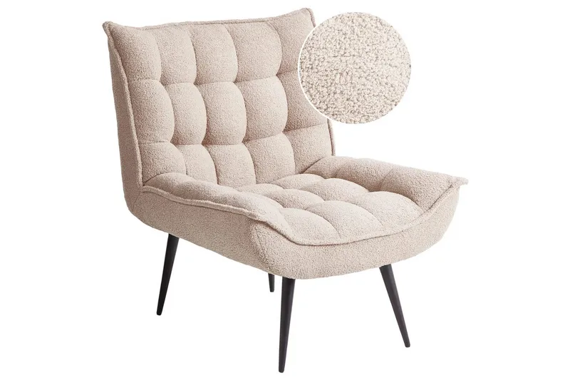 Fåtölj Beige, Svart