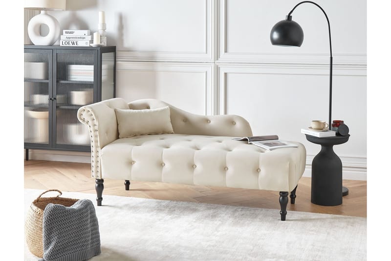 Frostorp Chaiselong 152 cm - Beige/Sort - Møbler - Stole & lænestole - Lænestole - Chaiselong lænestol & Divan lænesto