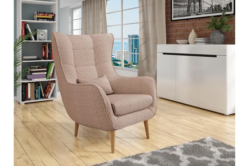 Gabi Lænestol - Rosa - Møbler - Stole & lænestole - Lænestole - Øreklapstol