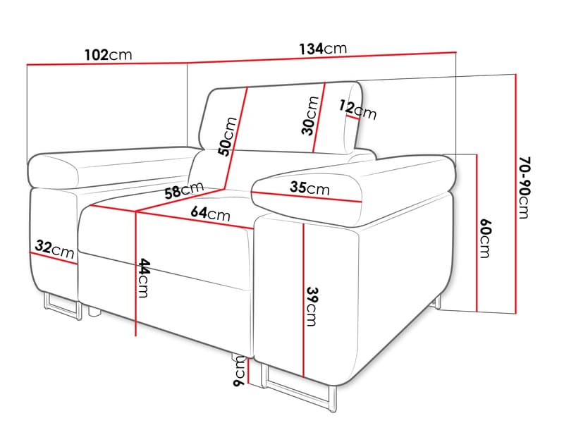 Gabina Lænestol - sort - Møbler - Stole & lænestole - Lænestole
