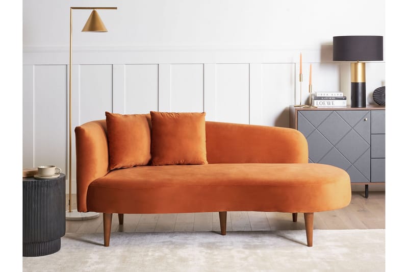 Gabriell Chaiselong 168 cm Venstre - Orange - Møbler - Stole & lænestole - Lænestole - Chaiselong lænestol & Divan lænesto