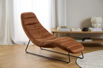 Greenmont Chaiselong 63 cm - Brun - Møbler - Stole & lænestole - Lænestole - Læderstol