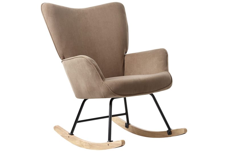 Gyngestol Arset Beige/sort/lyst træ - Beige/sort/lyst træ - Møbler - Stole & lænestole - Lænestole