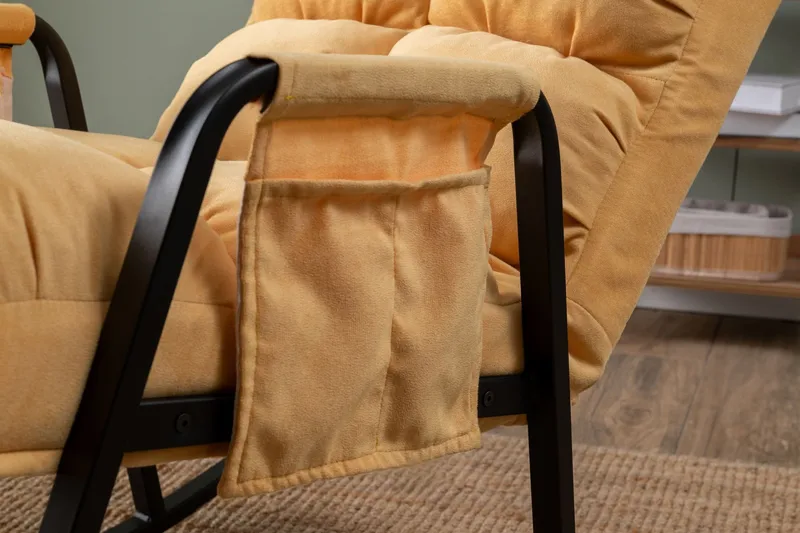 Gyngestol Atelier Del Sofa Lena Single (60 x 60 x 70 cm) Sennep - Møbler - Stole & lænestole - Lænestole