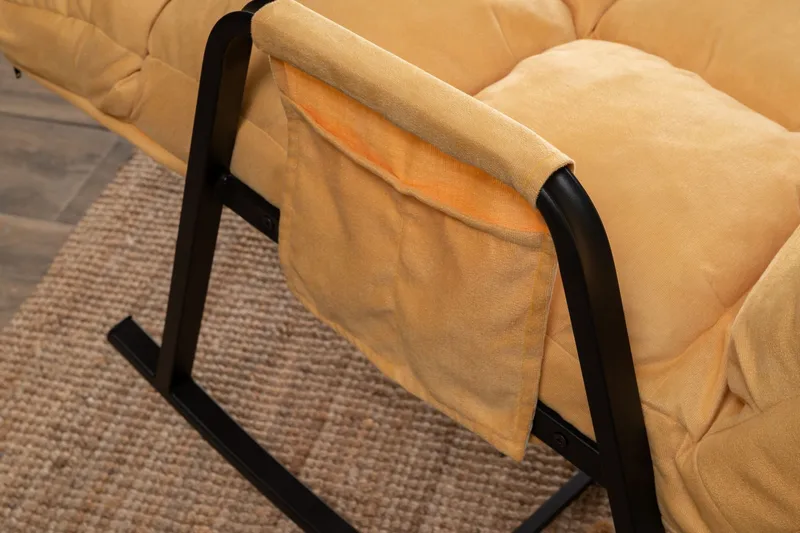 Gyngestol Atelier Del Sofa Lena Single (60 x 60 x 70 cm) Sennep - Møbler - Stole & lænestole - Lænestole