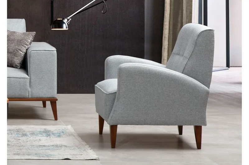 Heiss Lænestol med Armlæn - Grå - Møbler - Stole & lænestole - Lænestole