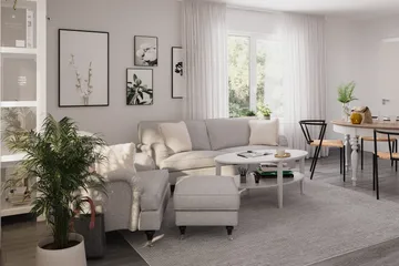 Howard Classic Lænestol + Puf - Grå - Møbler - Stole & lænestole - Lænestole - Lænestol med fodskammel