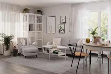 Howard Classic Lænestol + Puf - Grå - Møbler - Stole & lænestole - Lænestole - Lænestol med fodskammel