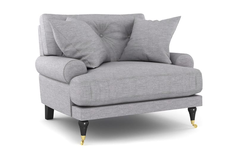 Andrew Lænestol - Lysegrå/Messing - Møbler - Stole & lænestole - Lænestole - Howard lænestol