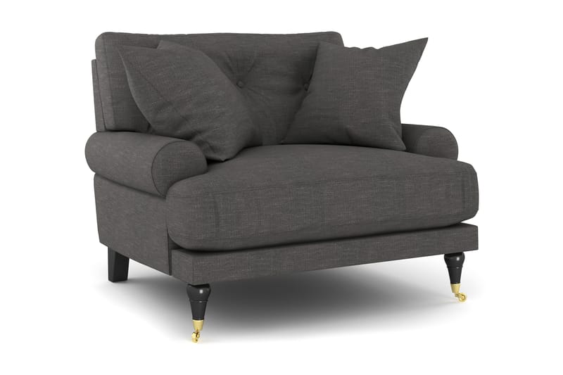 Andrew Lænestol - Mørkegrå/Messing - Møbler - Stole & lænestole - Lænestole - Howard lænestol