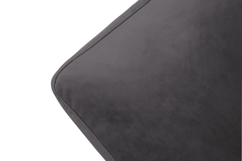 Andrew Lænestol med Puf Velour - Mørkegrå/Krom - Møbler - Stole & lænestole - Lænestole - Howard lænestol