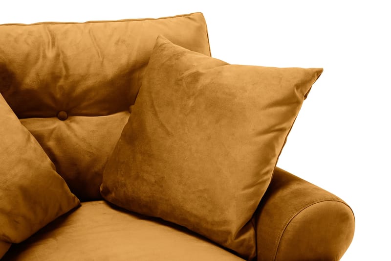 Andrew Lænestol med Puf Velour - Amber/Krom - Møbler - Stole & lænestole - Lænestole - Howard lænestol