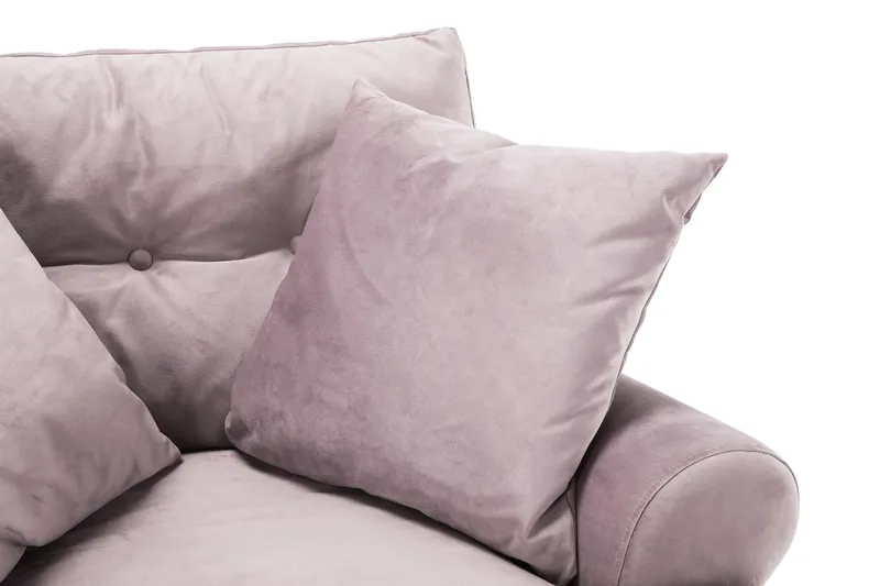 Andrew Lænestol med Puf Velour - Lilla/Krom - Møbler - Stole & lænestole - Lænestole - Howard lænestol