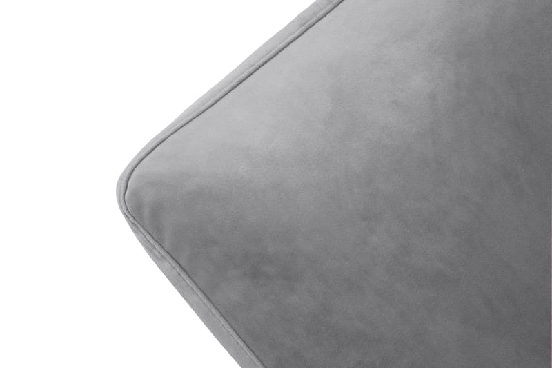 Andrew Lænestol med Puf Velour - Sølvgrå/Krom - Møbler - Stole & lænestole - Lænestole - Howard lænestol