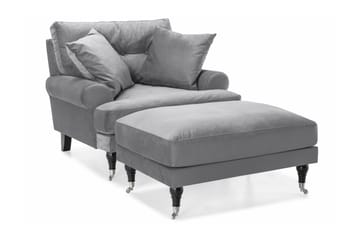 Andrew Lænestol med Puf Velour