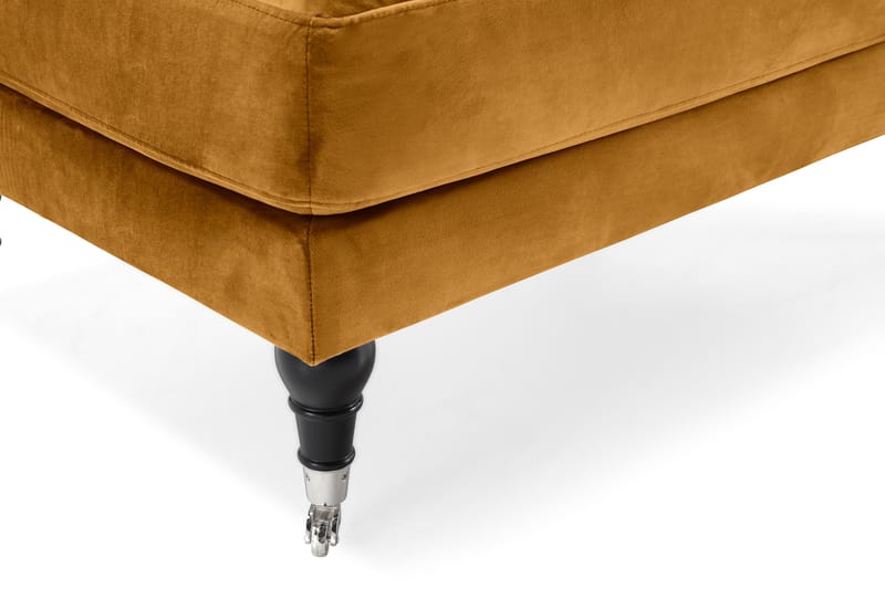 Andrew Lænestol med Puf Velour - Amber/Krom - Møbler - Stole & lænestole - Lænestole - Howard lænestol