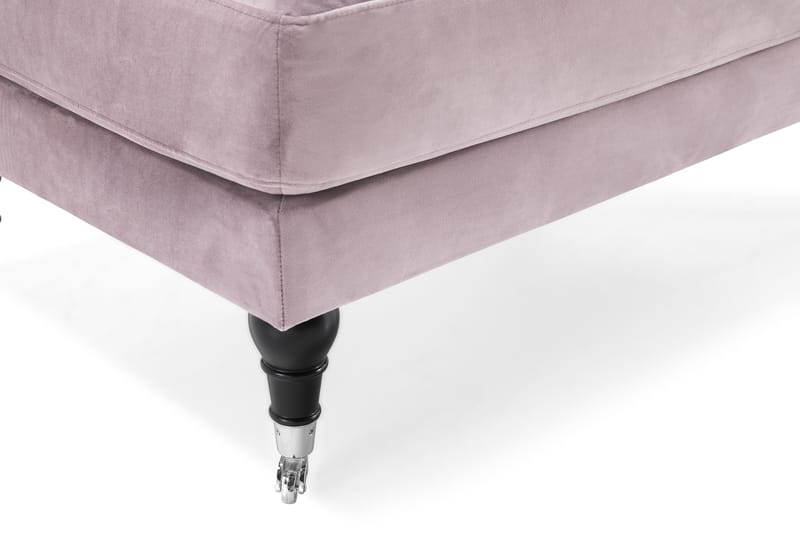 Andrew Lænestol med Puf Velour - Lilla/Krom - Møbler - Stole & lænestole - Lænestole - Howard lænestol