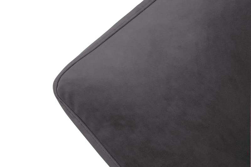 Andrew Lænestol med Puf Velour - Mørkegrå/Messing - Møbler - Stole & lænestole - Lænestole - Howard lænestol