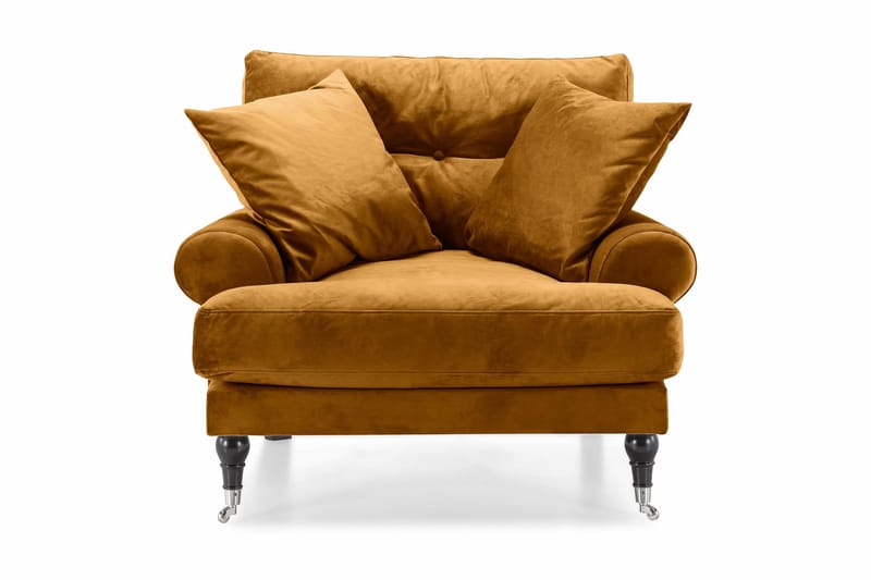 Andrew Lænestol Velour - Amber/Krom - Møbler - Stole & lænestole - Lænestole - Howard lænestol