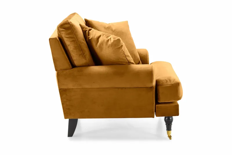 Andrew Lænestol Velour - Amber/Messing - Møbler - Stole & lænestole - Lænestole - Howard lænestol