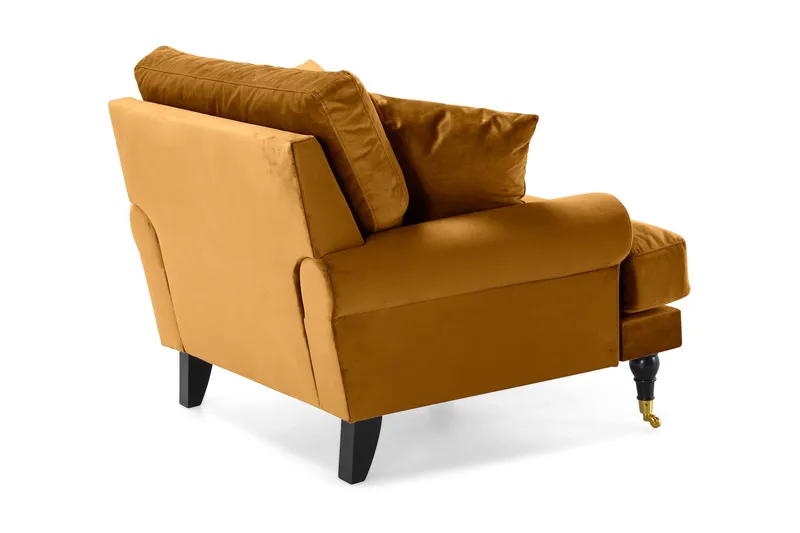 Andrew Lænestol Velour - Amber/Messing - Møbler - Stole & lænestole - Lænestole - Howard lænestol