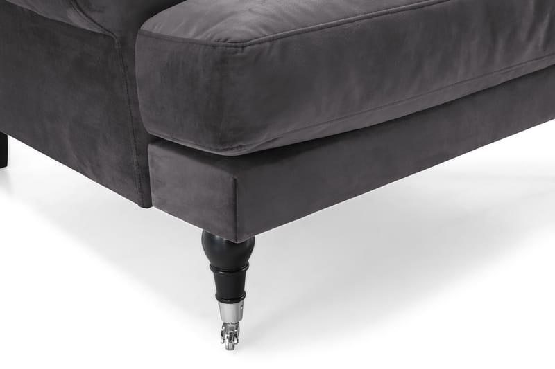 Andrew Lænestol Velour - Mørkegrå/Krom - Møbler - Stole & lænestole - Lænestole - Howard lænestol