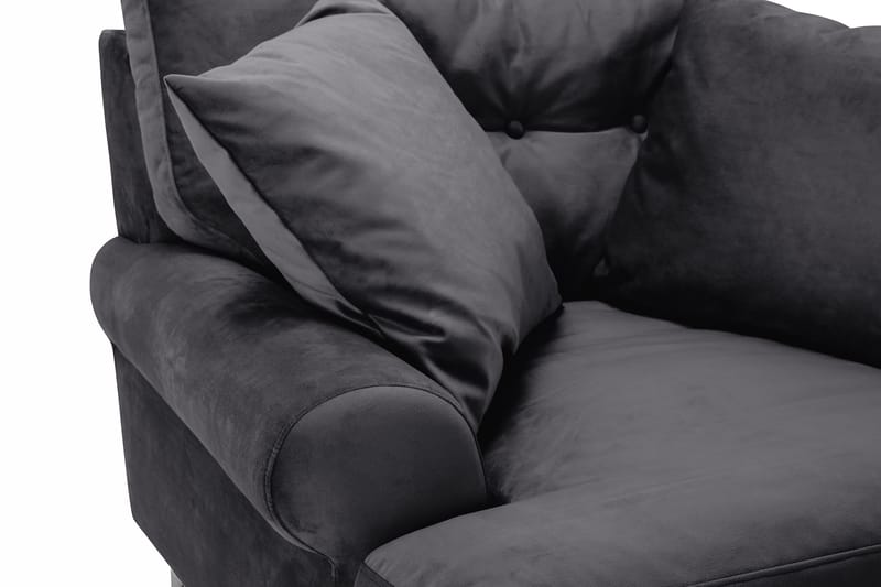 Andrew Lænestol Velour - Mørkegrå/Messing - Møbler - Stole & lænestole - Lænestole - Howard lænestol